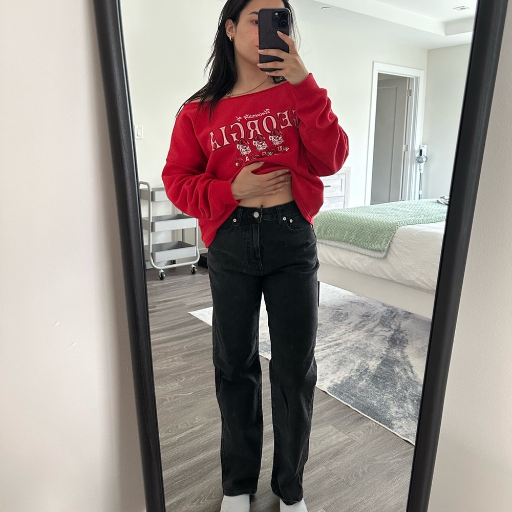 Madewell Black Denim Jeans - Curvy ‘90s Straight Jeans